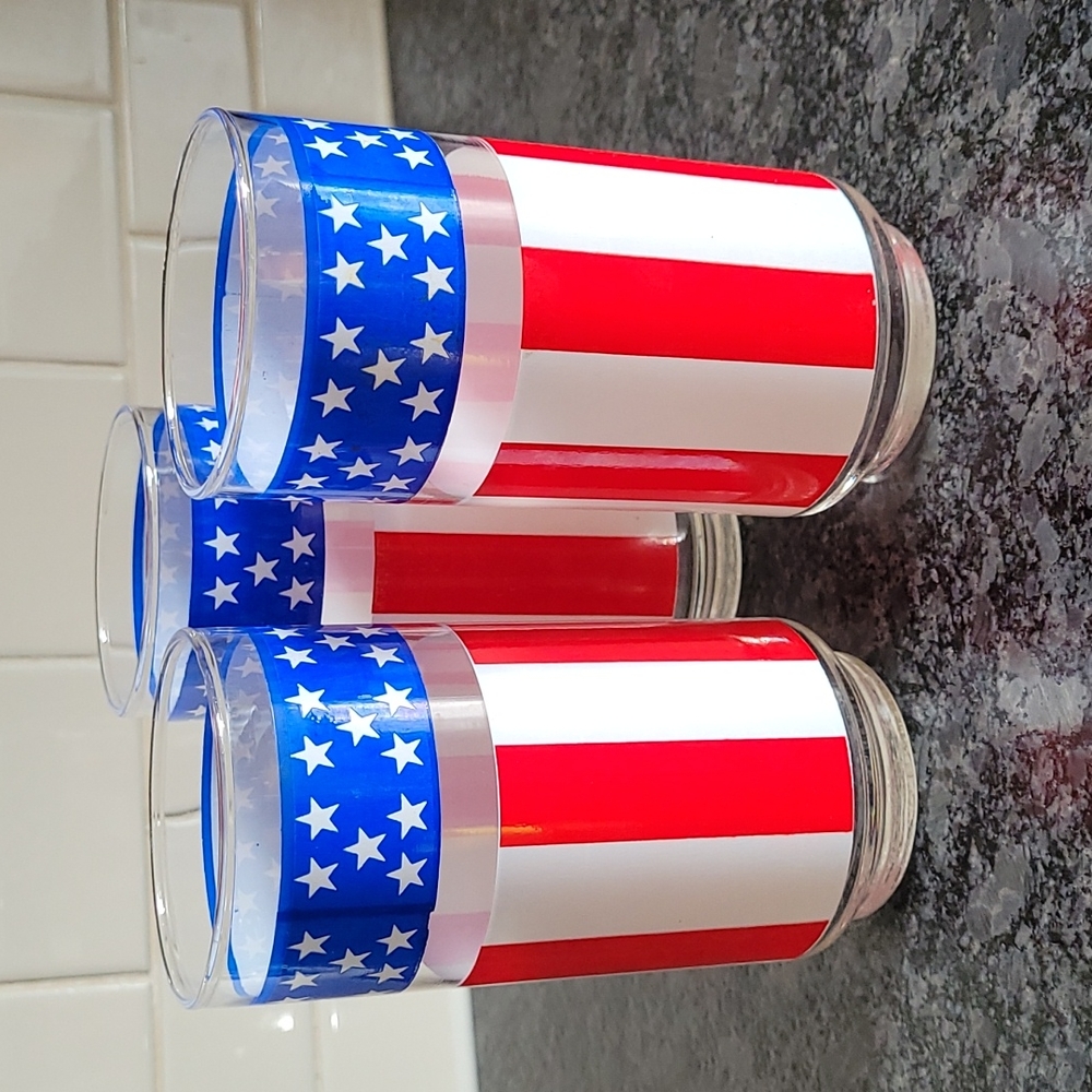 Vintage Libby Stars and Stripes Drinking Glasses